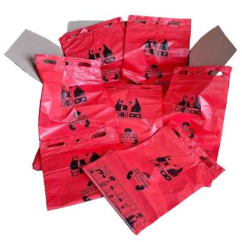 BELLOO Hundekotbeutel Recycling Mix Rot - 50er Block