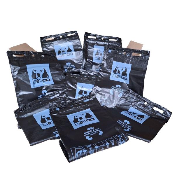 BELLOO Hundekotbeutel Recycling Mix Schwarz - 50er Block